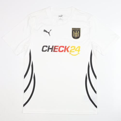 Puma Adult Medium White Football Shirt Excellent Condition