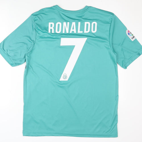 Adidas Adults Green Ronaldo 7 Away Shirt M