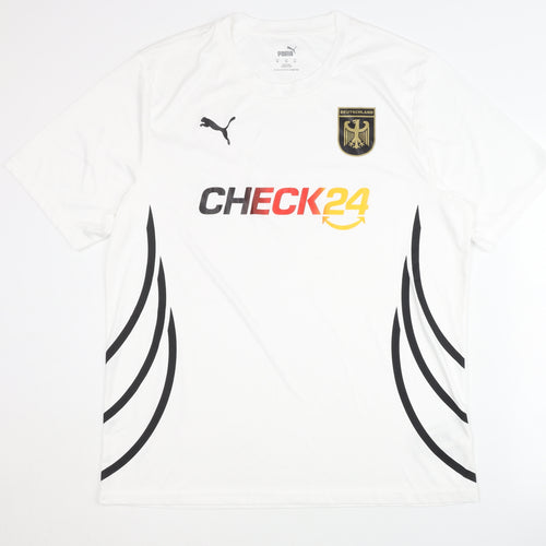 Puma XL Deutschland White Football Shirt - Training Kit, Adults