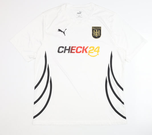 Puma XL Deutschland White Football Shirt - Training Kit, Adults