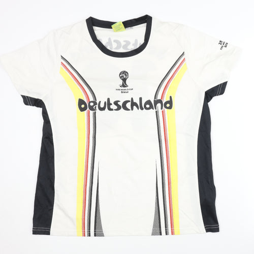 Deutschland Football Shirt L White Home Short Sleeves