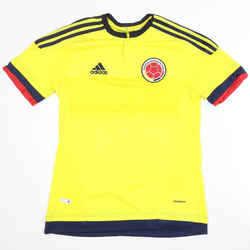 Adidas Colombia Home Shirt Small Yellow Short Sleeves