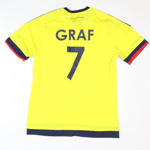 Adidas Colombia Home Shirt Small Yellow Short Sleeves