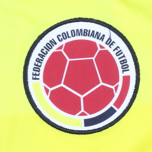 Adidas Colombia Home Shirt Small Yellow Short Sleeves