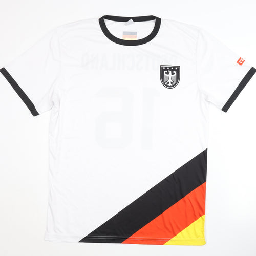 VELUX Germany Home Football Shirt White XL Adults Short Sleeve