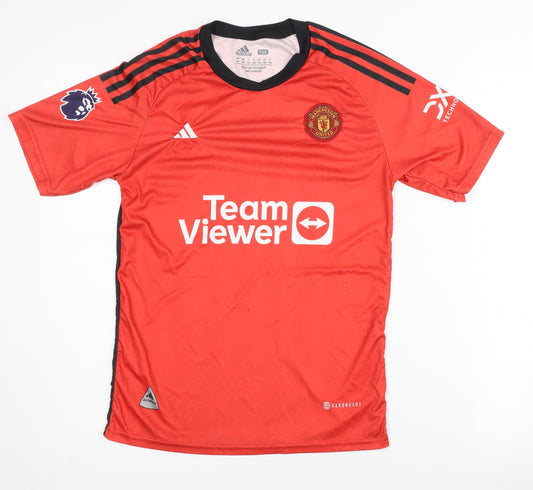 Adidas Children's Manchester United Home Shirt Rashford 10 Red