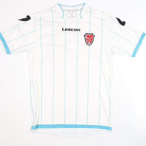 Lescon Men's M White Football Shirt - Yasin K. 39 Home Kit