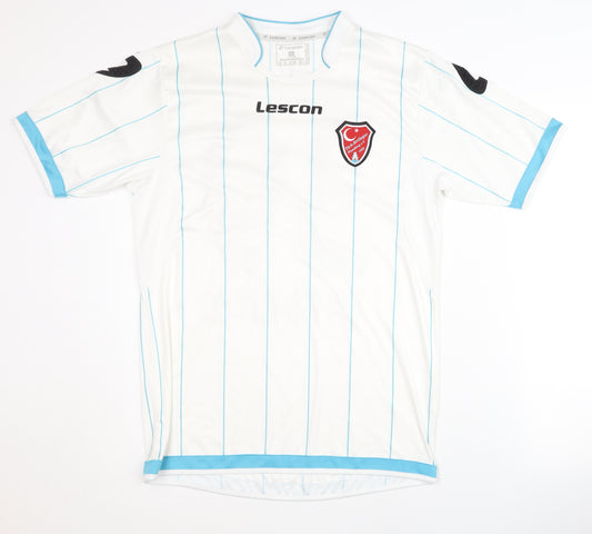 Lescon Men's M White Football Shirt - Yasin K. 39 Home Kit