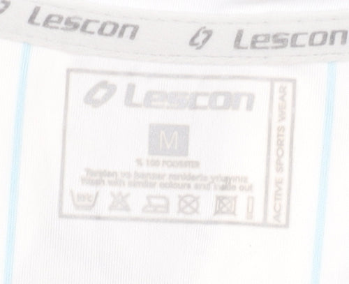 Lescon Men's M White Football Shirt - Yasin K. 39 Home Kit