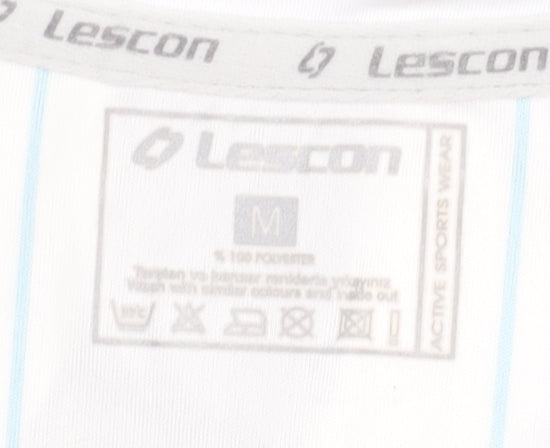Lescon Men's M White Football Shirt - Yasin K. 39 Home Kit