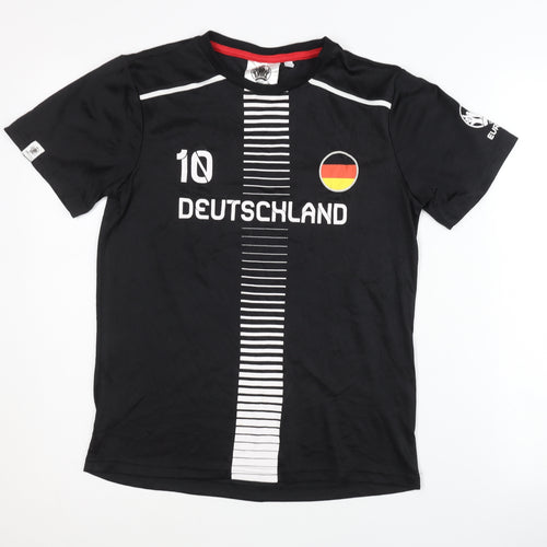 UEFA Euro 2020 Black Children's Short Sleeve Away Shirt