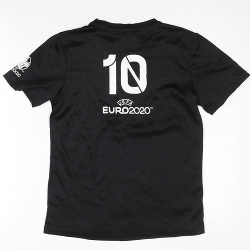 UEFA Euro 2020 Black Children's Short Sleeve Away Shirt