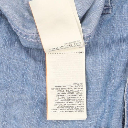 Superdry Women’s Blue XS Button-Up Chambray Shirt