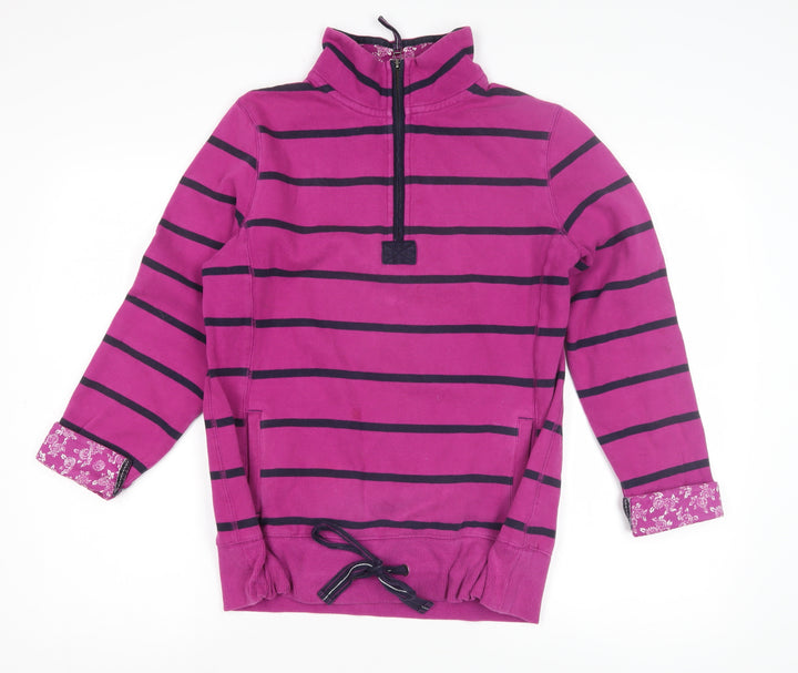 Per Una Women's Pink Striped Pullover Sweatshirt, M