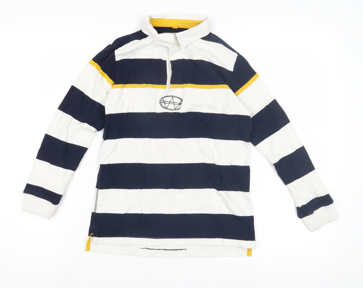 Marks and Spencer Boys Striped Long Sleeve Rugby Shirt 10 Years
