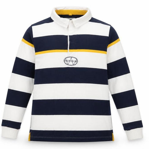 Marks and Spencer Boys Striped Long Sleeve Rugby Shirt 10 Years