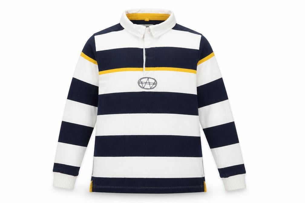 Marks and Spencer Boys Striped Long Sleeve Rugby Shirt 10 Years