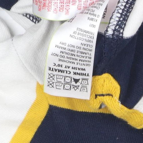 Marks and Spencer Boys Striped Long Sleeve Rugby Shirt 10 Years