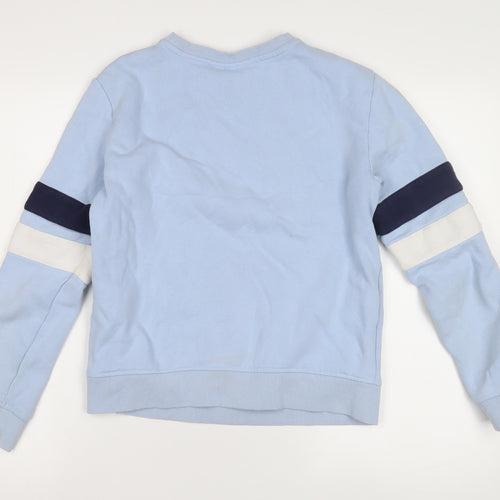 FILA Boys Blue Logo Sweatshirt S, Crew Neck, Long Sleeve