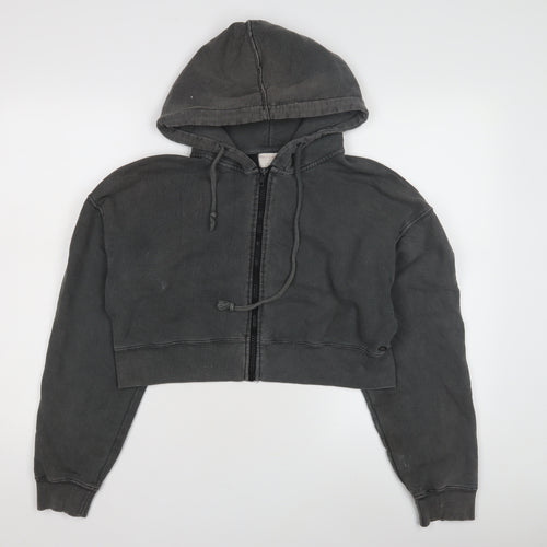 Pull & Bear Teens Black Full Zip Hoodie, Size 12