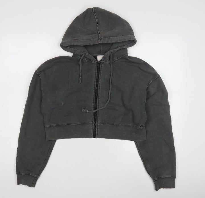 Pull & Bear Teens Black Full Zip Hoodie, Size 12