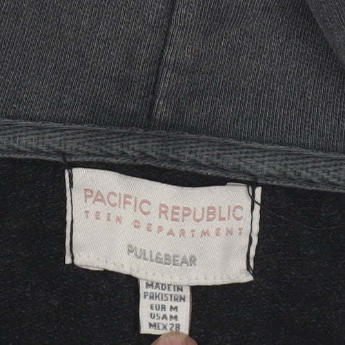 Pull & Bear Teens Black Full Zip Hoodie, Size 12