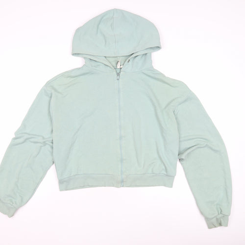 NLY Trend Women's Green Full Zip Hoodie - M
