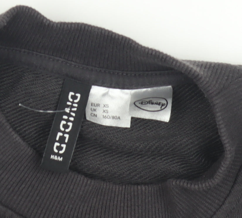 Divided by H&M Women's XS Black Disney Sweatshirt