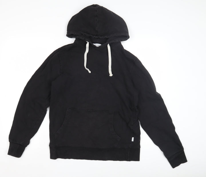 Jack & Jones Men's Black Pullover Hoodie, L, Cotton