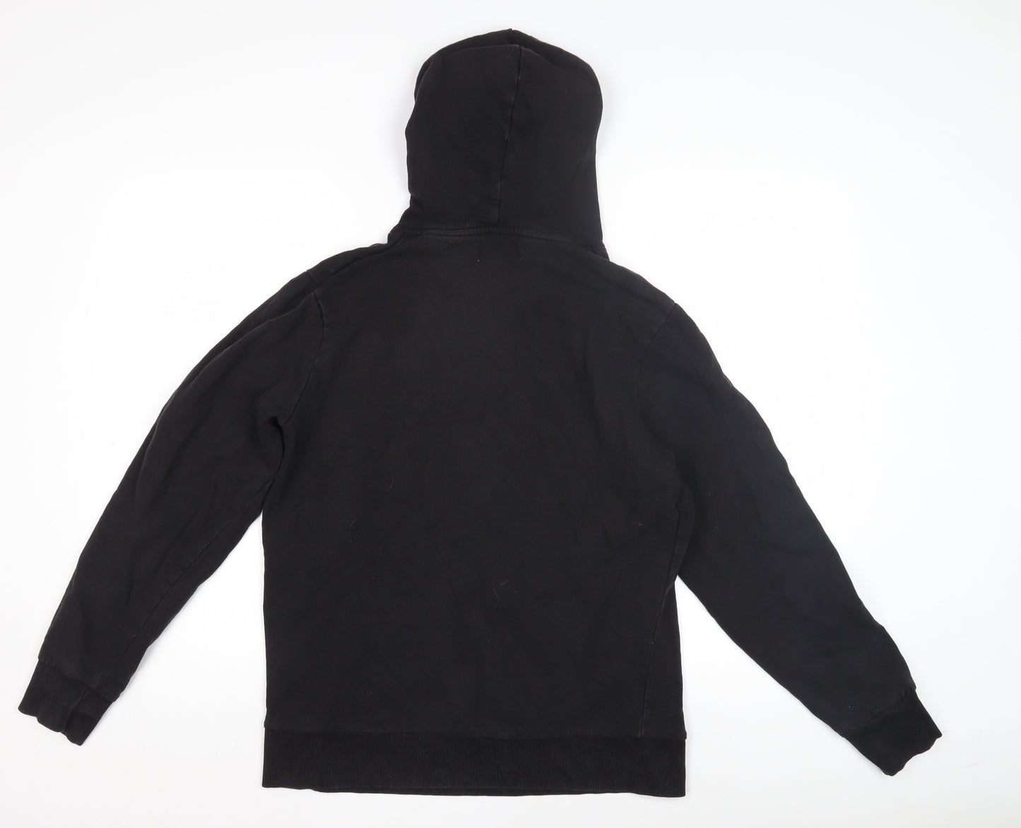 Jack & Jones Men's Black Pullover Hoodie, L, Cotton