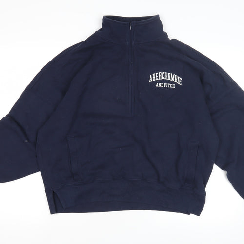 Abercrombie & Fitch Men’s Blue 1/4 Zip Sweatshirt XL