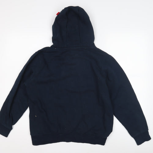 Rugby Originals Boys Blue Pullover Hoodie - Large, Embroidered Casual