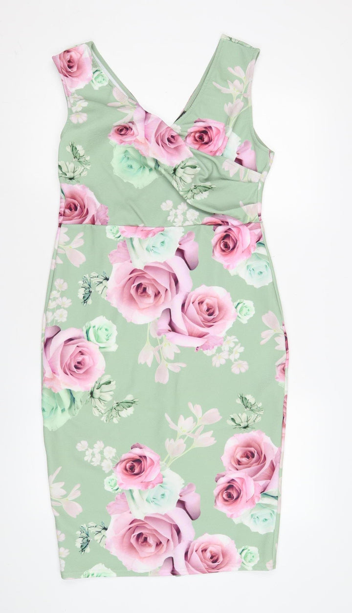 Quiz Women’s Multicoloured Floral Bodycon Dress