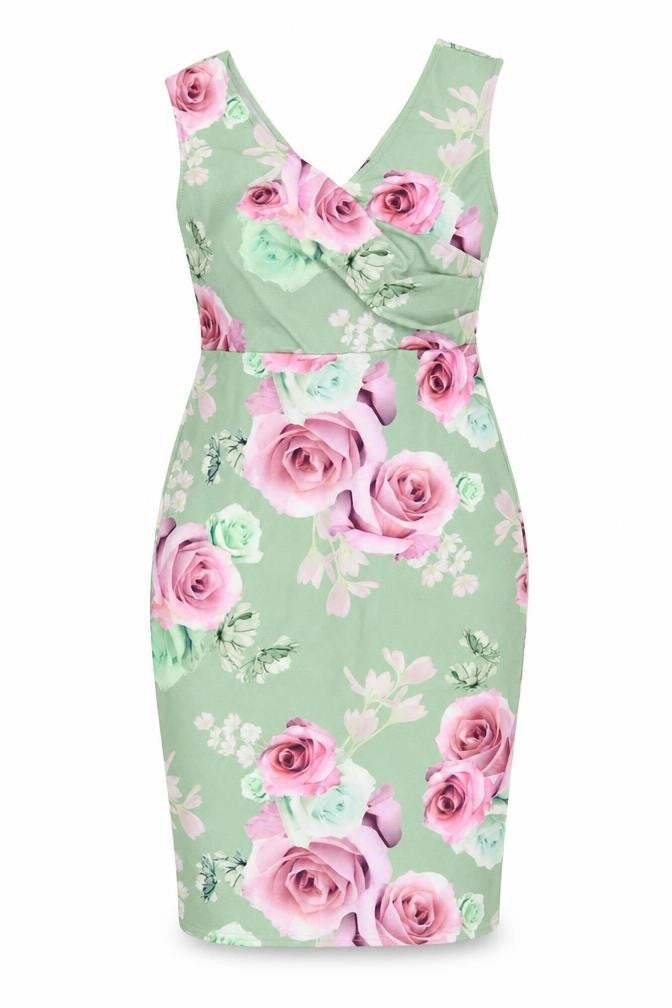 Quiz Women’s Multicoloured Floral Bodycon Dress