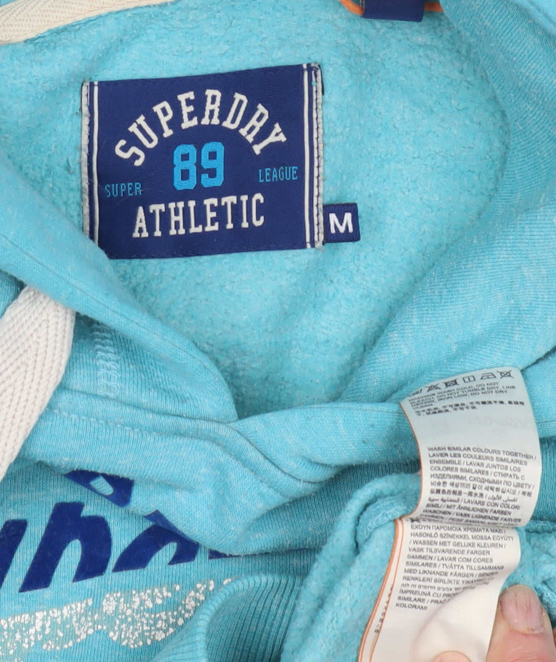 Superdry Women’s Blue Pullover Hoodie Size M