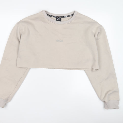 Pursue Fitness Women's Beige Pullover Sweatshirt Small