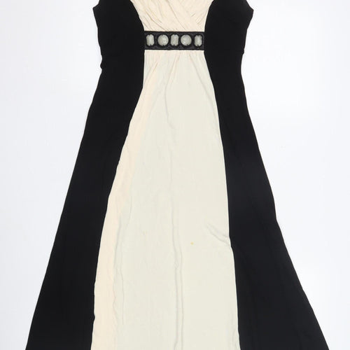 Phase Eight Women's Black Ivory V-Neck Dress, Size 8