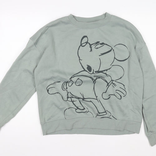 Disney Women’s Green Pullover Sweatshirt – Size S