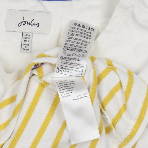 Joules Women's Striped T-Shirt, Size 6, Multicoloured