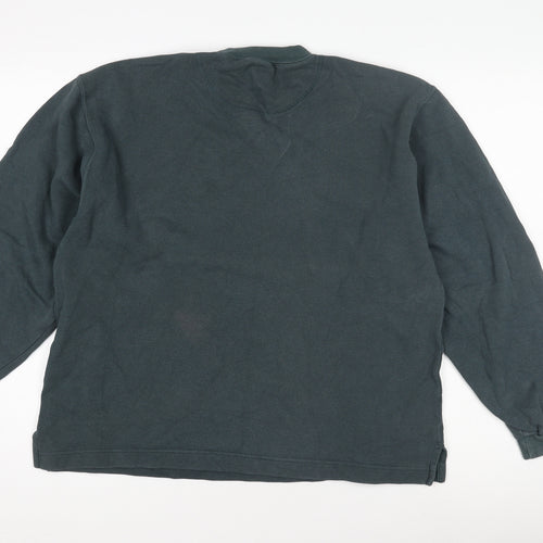 Jerzees Men's Blue Crew Neck Logo Sweatshirt, Size M