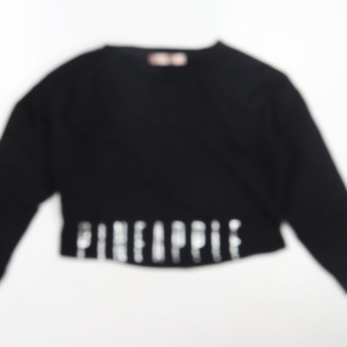 Pineapple Teens Black Pullover Sweatshirt XS