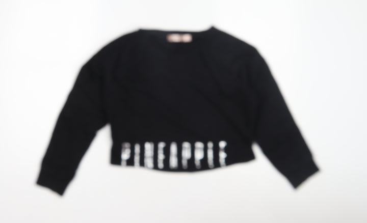 Pineapple Teens Black Pullover Sweatshirt XS