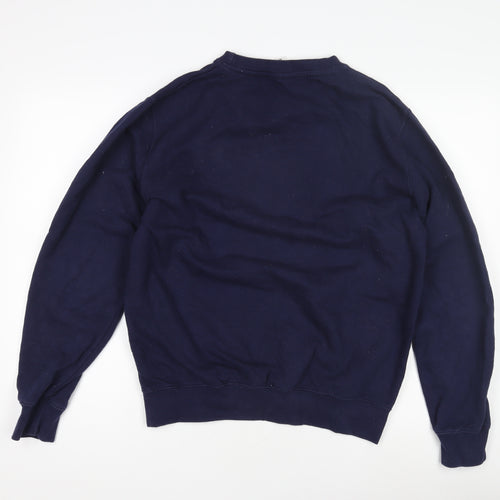 Just Hoods Men's Blue M Christmas Graphic Sweatshirt