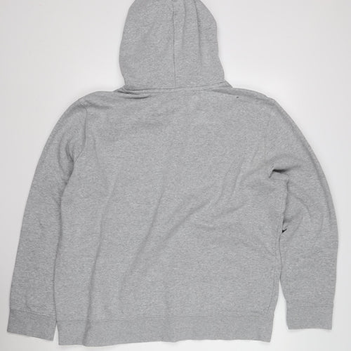 H&M Men's Grey XL Pullover Hoodie with Graphic Print