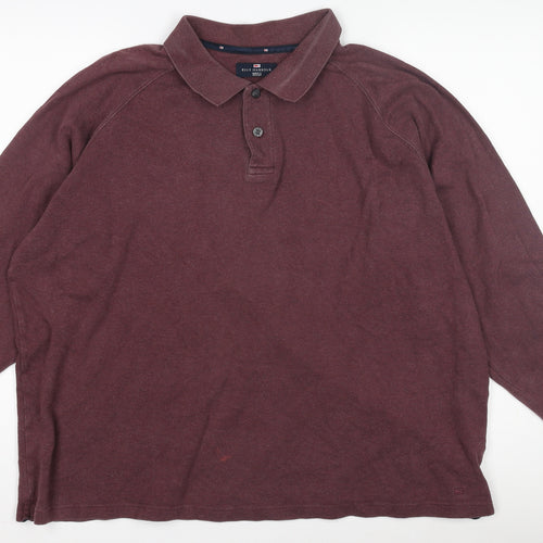 Marks and Spencer Men's Red XL Long Sleeve Polo