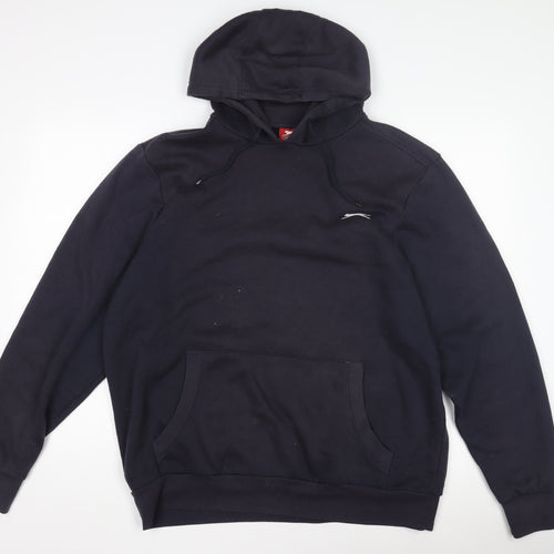 Slazenger Men’s Black Fleece Hoodie - L, Regular Fit