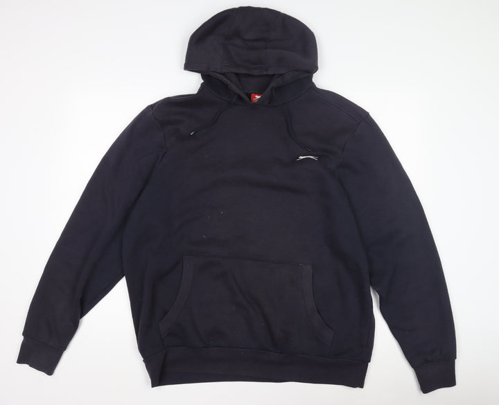 Slazenger Men’s Black Fleece Hoodie - L, Regular Fit