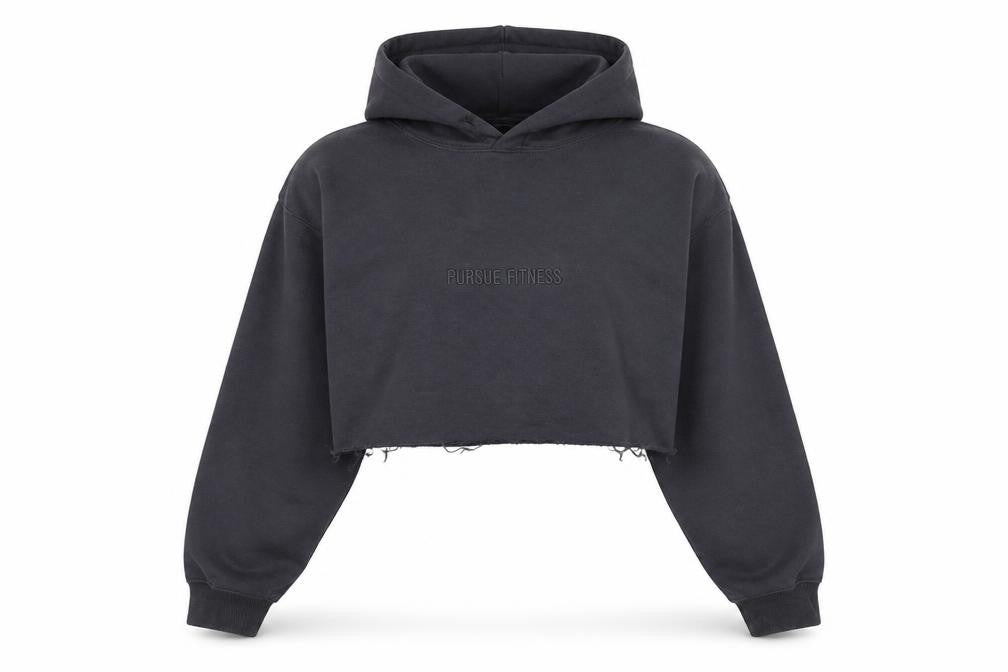 Front view of Pursue Fitness Women's Black Pullover Hoodie S