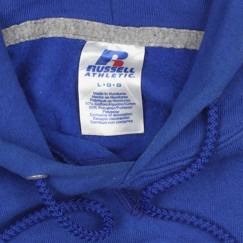 Russell Athletic Men's Blue Pullover Hoodie L