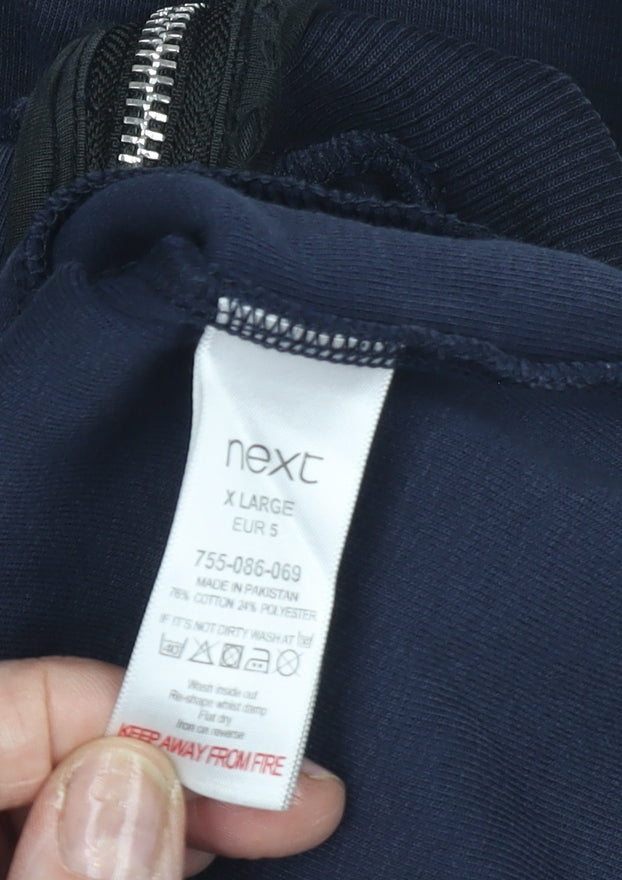 Next Men's Blue Full Zip Sweatshirt XL